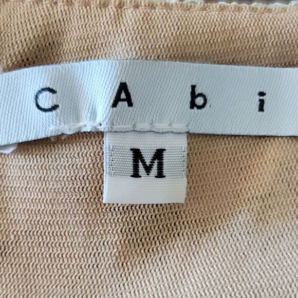 Vtg 80's Nude Netted Cream Lace Overlay Surplice Sleeveless Empire Top Sz M - Picture 2 of 9